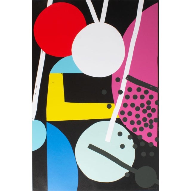 A 2014 serigraph print by the contemporary American artist Alex Brewer, who goes by the artist name Hense. This vibrant...
