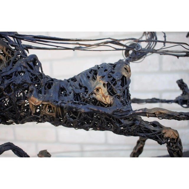 Vintage Paco Valle Horse and Rider Wireframe Brutalist Sculpture For Sale - Image 9 of 10
