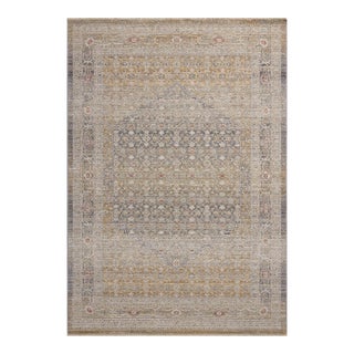 Chris Loves Julia x Loloi Ida Stone / Gold 5'-3" x 7'-6" Area Rug For Sale
