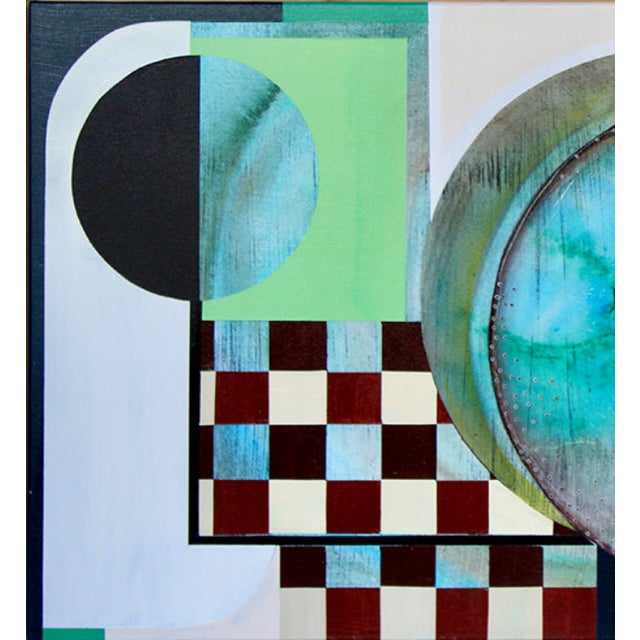 Mid-Century Modern Contemporary Painting "Suspended Between" by Mary Crane Nutter For Sale - Image 3 of 4