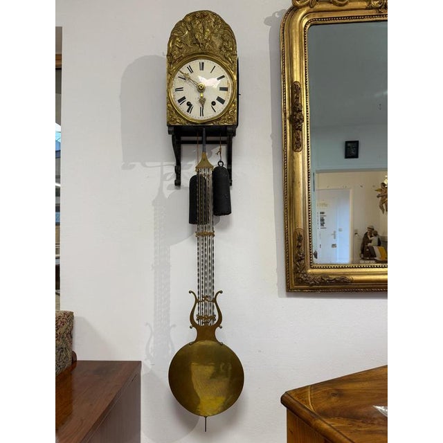 Comtoise Wall Clock with Lyra Pendel, France For Sale - Image 11 of 11