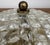 Vintage French Brass Ceiling Lamp in Glass For Sale - Image 11 of 16