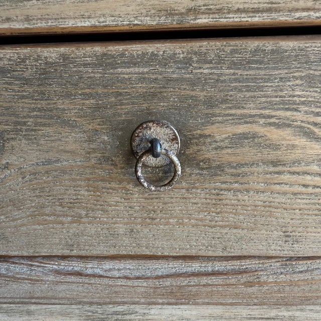 Vintage Elm Wood Console Table With Patina 73" For Sale - Image 12 of 14