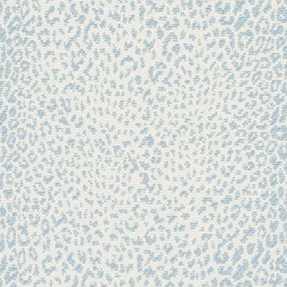 Schumacher Mini Leopard Indoor/Outdoor Fabric in Sky For Sale