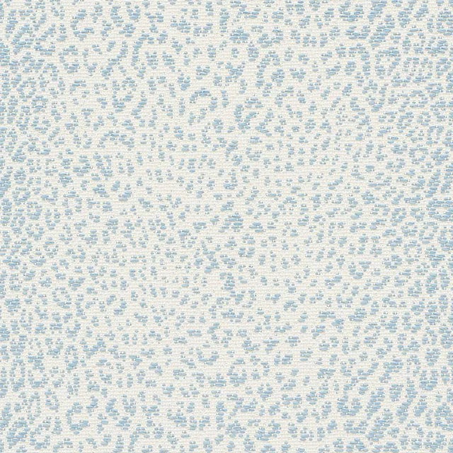 Schumacher Mini Leopard Indoor/Outdoor Fabric in Sky For Sale