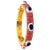 Gemstone Bochic “Capri” Vintage Ruby, Sapphire & Diamond Bangle Set In 18K Gold & Silver For Sale - Image 7 of 11