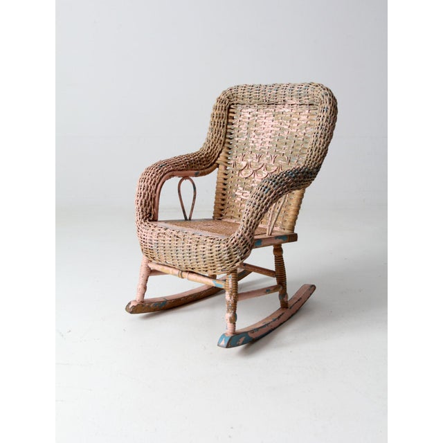 Antique Victorian Children's Wicker Rocking Chair Chairish