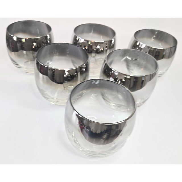 Silver Dorothy Thorpe Style Lowballs- Set of Six For Sale - Image 8 of 13
