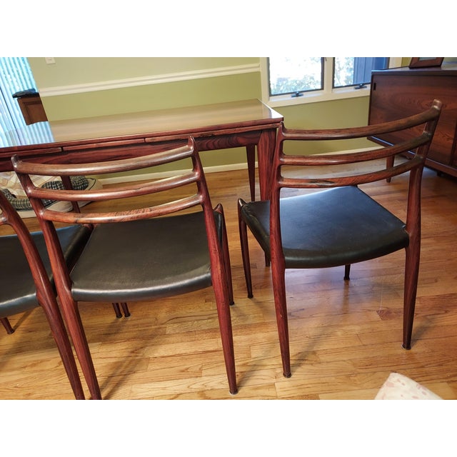 1970s 1970s Neil's Moller No 62 and 78 Rosewood Dinning Chairs. Set of 6 For Sale - Image 5 of 8