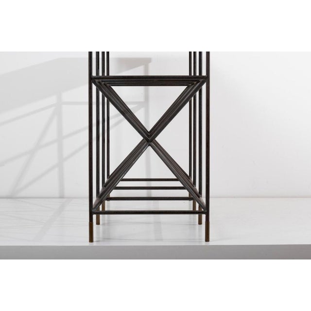 Italian Steel & Marble Sideboard or Shelf by Giovanni Ferrabini, 1950s For Sale - Image 13 of 16