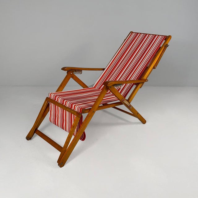 Fratelli Reguitti Italian Modern Capri Deck Chair from Fratelli Reguitti, 1960s For Sale - Image 4 of 17