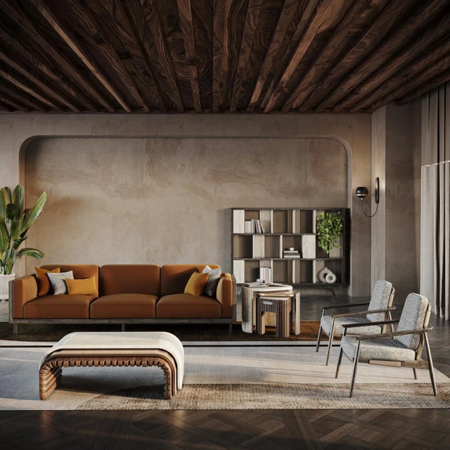 Brown Henley Center Table by Wood Tailors Club For Sale - Image 8 of 12