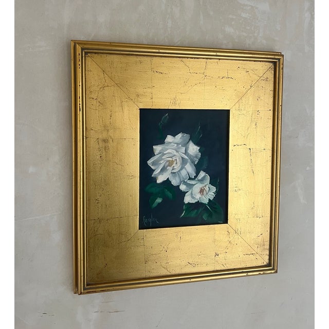 1970s Vintage Framed & Signed Floral Still Life Painting For Sale - Image 5 of 12