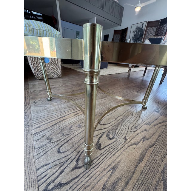 LaBarge Hollywood Regency Mid-Century Glass Cocktail Table For Sale - Image 9 of 11