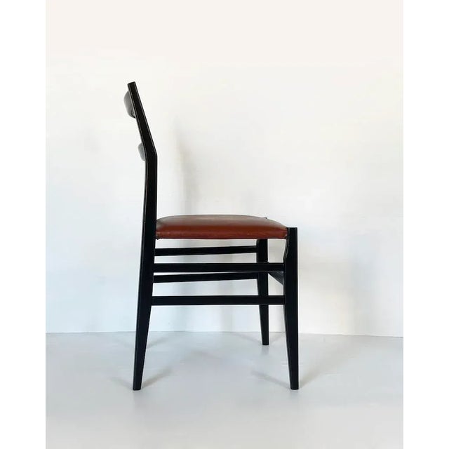 Cassina Leggera Dining Chairs attributed to Gio Ponti for Cassina, Set of 4 For Sale - Image 4 of 11