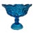 1960's Blue l.e. Smith Moon and Stars Pedestal Compote For Sale
