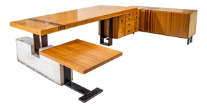 Large U-Shaped Executive Desk, Italy, 1960s