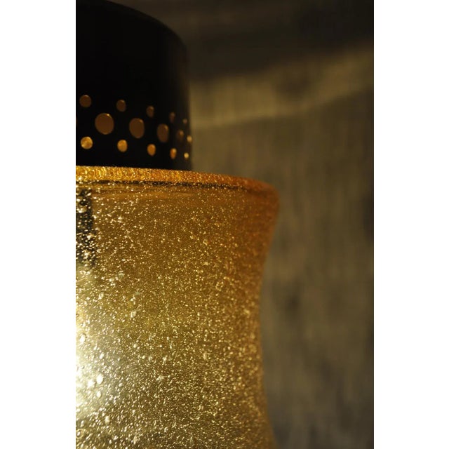 Vintage Danish Brass and Glass Pendant For Sale - Image 5 of 8