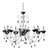 Diva 12 Lights Chandelier in Polished Chrome and Crystal by Aggiolight For Sale