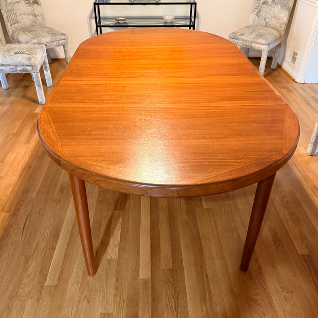 Vejle Stole & Mobelfabrik Round to Oval MCM Dining Table For Sale In Washington DC - Image 6 of 6