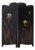 Art Nouveau Black Lacquered Two-Panel Screen with Hand-Painted Irises, France, 1890s For Sale