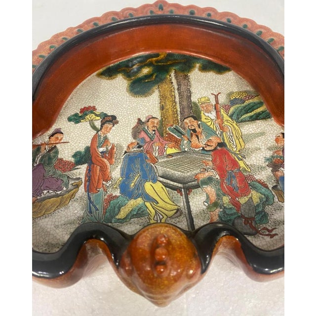 Ceramic Meiji Japanese Satsuma Porcelain Dish in Ceramic For Sale - Image 7 of 13
