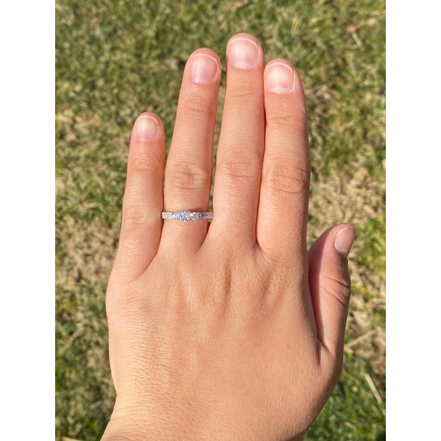 The Gateshead: Contemporary Past Present Future Natural Diamond Ring in White Gold For Sale - Image 10 of 11