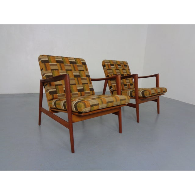 Hans Olsen Set of Danish Organic Teak Armchairs attributed to Hans Olsen, Denmark, 1950s For Sale - Image 4 of 18