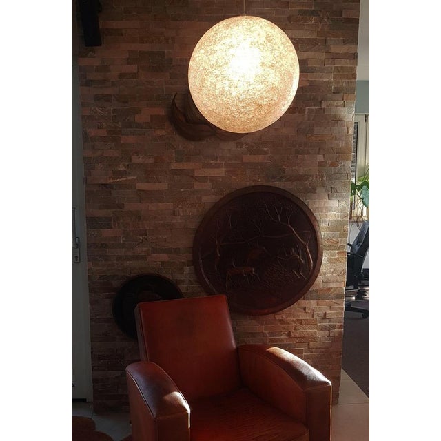 Mid-Century Spherical Shape Resin Pendant Lamp, Italy, 1960s For Sale - Image 4 of 18