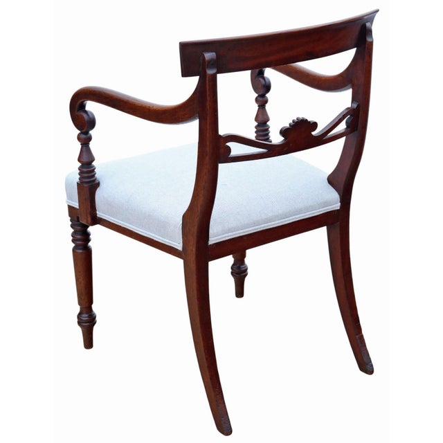 Wood Antique Mahogany Dining Chairs, 1825, Set of 8 For Sale - Image 7 of 11