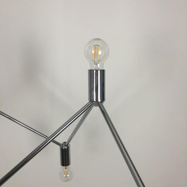 German Chandelier Light Structure with 9 Burning Points from Kinkeldey, 1960s For Sale - Image 6 of 14