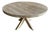 Andrianna Shamaris Round Shell Inlaid Teak Wood Table For Sale