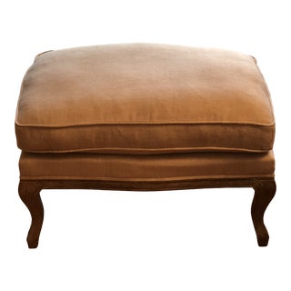 Restoration Hardware Tan Ottoman For Sale