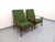 1960s Vintage Scandinavian Chairs in Teak and Green Fabric, 1960s, Set of 2 For Sale - Image 5 of 18