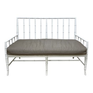 Faux Bamboo Settee For Sale