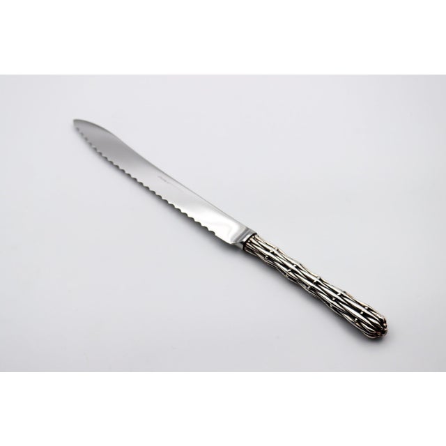 Silver plated bronze bread knife 35/42 microns Length: 348 mm, weight: 200 gr This knife is the work of French designer...