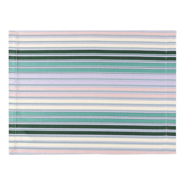 KUTNU Multi Stripe Lavender Placemats, Set of 4 For Sale