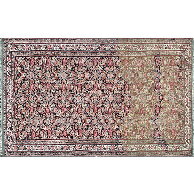 nhancing the description of the Antique Persian Senneh Kilim Rug: Adorning your space with an exquisite piece of textile...