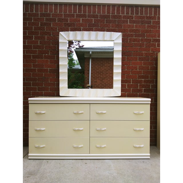 Vintage 1980s 1990s Italian Formica Dresser Mirror Armoire A