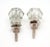 Pair of Antique 1 In. Hexagon Glass Cabinet Drawer Knobs For Sale - Image 4 of 4