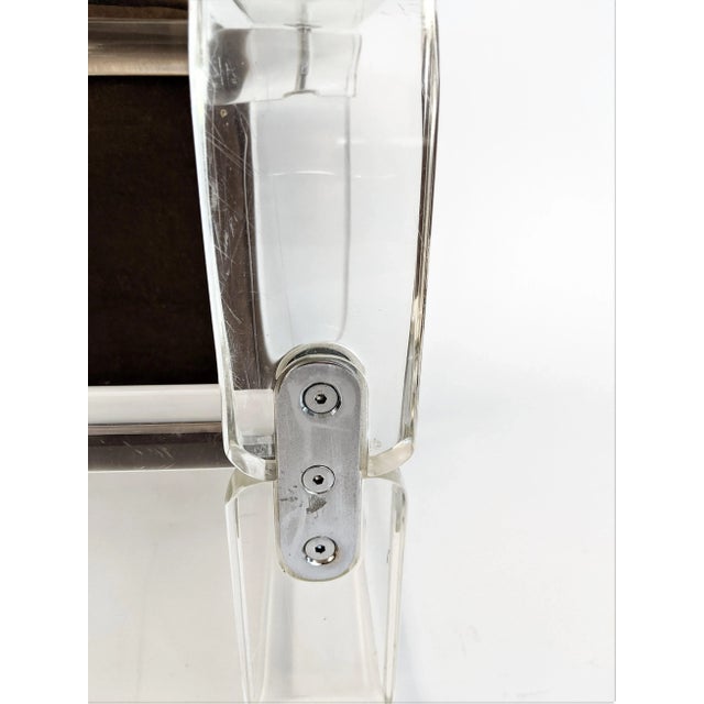 Vintage Lucite Stool Ottoman For Sale - Image 12 of 13