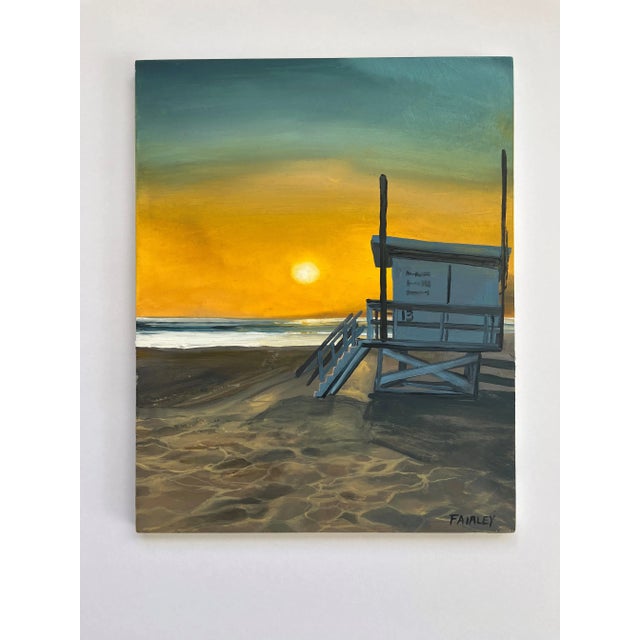 2020s Malibu Sunset, 8x10 Inches, Original Oil Painting by Jessica Fairley For Sale - Image 5 of 5