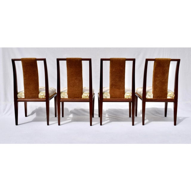 Brown Set of 6 Mahogany Dining Chairs by Tommi Parzinger, 1950s For Sale - Image 8 of 12