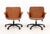 Late 20th Century Modern Tan Leather Adjustable Desk Chairs, Pair For Sale - Image 5 of 10