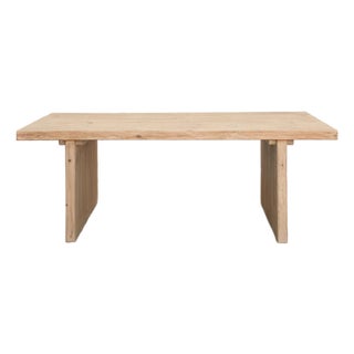 3" Thick Top Camargue Reclaimed Wood Pedestal Dining Table For Sale