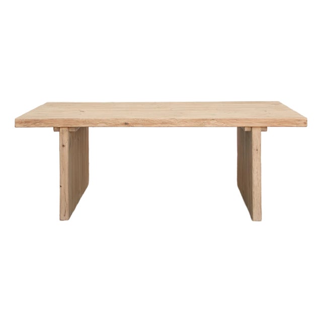 3" Thick Top Camargue Reclaimed Wood Pedestal Dining Table For Sale