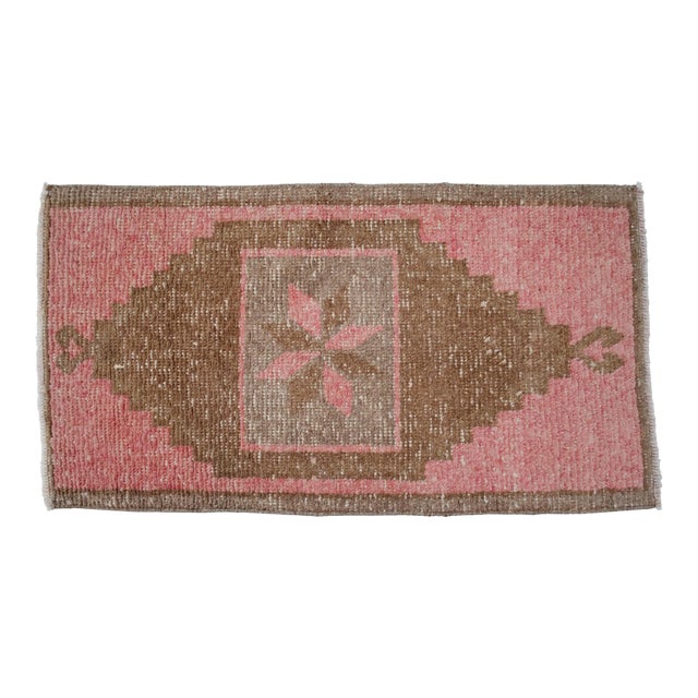 1970s Vintage Hand Knotted Small Rug For Sale