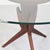 Osvaldo Borsani Italian Round Wooden and Crystal Living Room Table attributed to Osvaldo Borsani, 1960s For Sale - Image 4 of 13