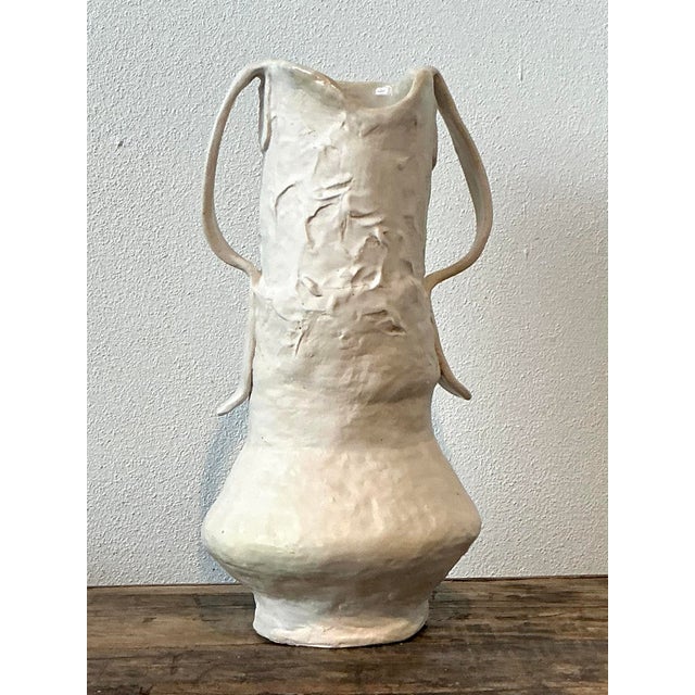 Late 20th Century Vintage Original Studio Pottery Vase For Sale - Image 5 of 12