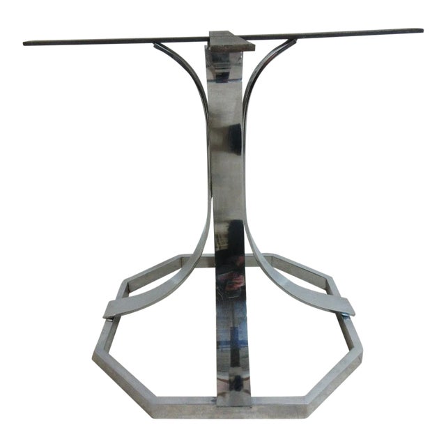 Vintage Mid-Century Chrome Dining Table Base For Sale